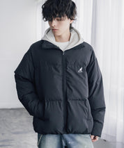 KANGOL カンゴール 別注コラボ オーバーサイズワンポイントロゴ刺繍スタンドネックファイバーダウン中綿ジャケット 15989