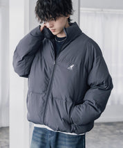 KANGOL カンゴール 別注コラボ オーバーサイズワンポイントロゴ刺繍スタンドネックファイバーダウン中綿ジャケット 15989