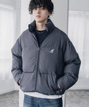 KANGOL カンゴール 別注コラボ オーバーサイズワンポイントロゴ刺繍スタンドネックファイバーダウン中綿ジャケット 15989