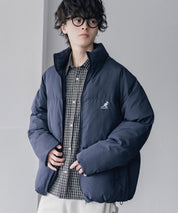 KANGOL カンゴール 別注コラボ オーバーサイズワンポイントロゴ刺繍スタンドネックファイバーダウン中綿ジャケット 15989
