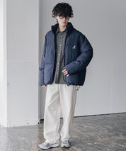 KANGOL カンゴール 別注コラボ オーバーサイズワンポイントロゴ刺繍スタンドネックファイバーダウン中綿ジャケット 15989