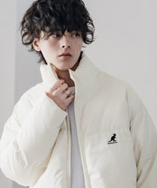 KANGOL カンゴール 別注コラボ オーバーサイズワンポイントロゴ刺繍スタンドネックファイバーダウン中綿ジャケット 15989