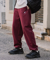 新色追加 KANGOL カンゴール 別注コラボ ワンポイントロゴ刺繍裏起毛イージースウェットパンツ/セミワイドテーパードパンツ 15999 【セットアップ可能】