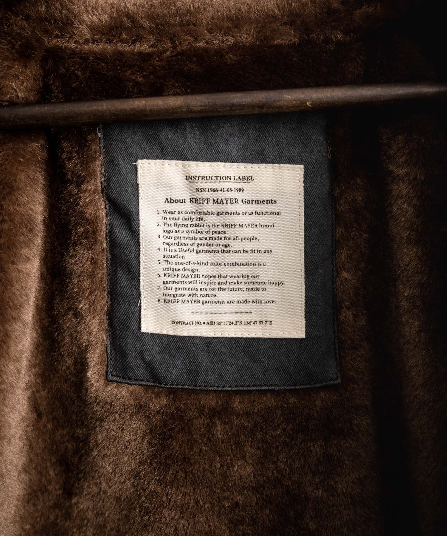 KRIFF MAYER クリフメイヤー バックグラフィックプリント裏ボアデッキジャケット 2525109 14969