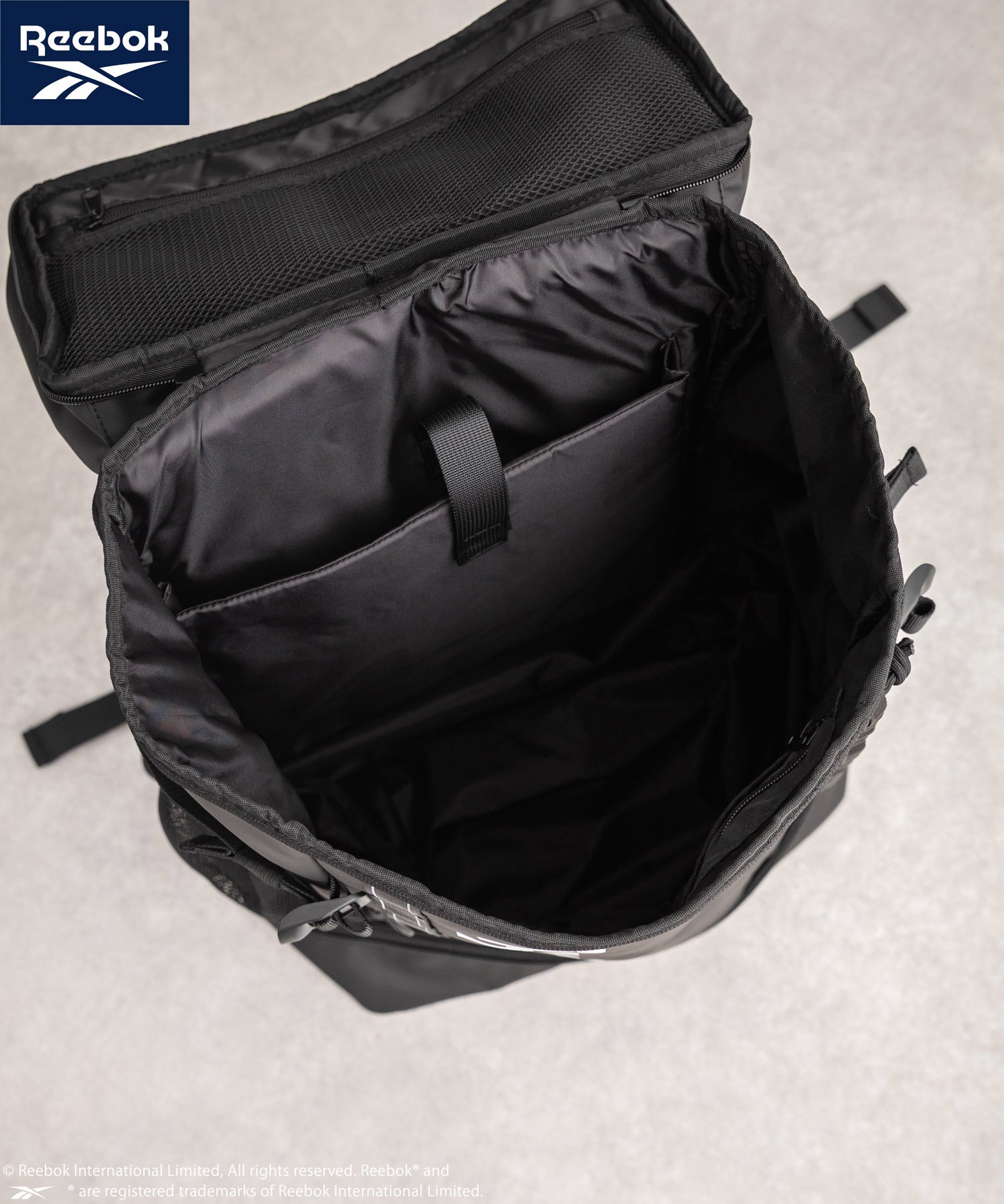 Reebok リーボック ボックスバックパック/ロゴ入りスクエア型A4収納可能大容量リュック 14839