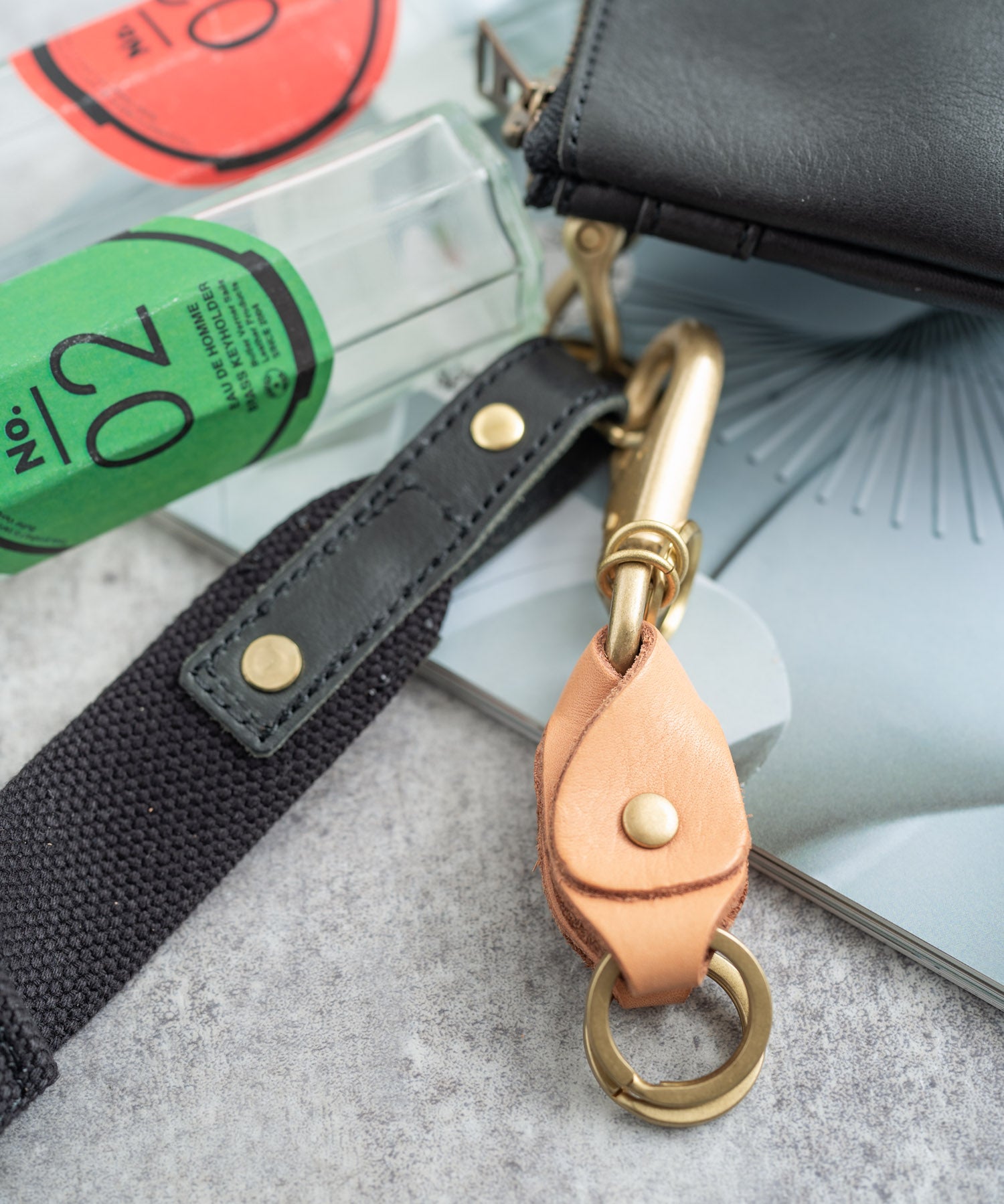 Butler Verner Sails バトラーバーナーセイルズ 日本製 国産ブラス×栃木レザーダブルキーホルダー JA-1897 11048