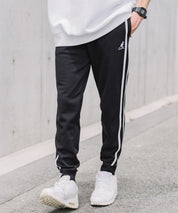 KANGOL カンゴール 別注コラボ 無地＆サイドライン ワンポイントロゴ刺繍ポンチスウェットスリムイージージョガーパンツ 16001