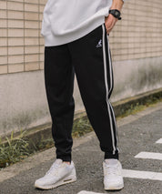 KANGOL カンゴール 別注コラボ 無地＆サイドライン ワンポイントロゴ刺繍ポンチスウェットスリムイージージョガーパンツ 16001