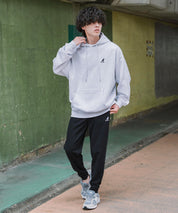 KANGOL カンゴール 別注コラボ 無地＆サイドライン ワンポイントロゴ刺繍ポンチスウェットスリムイージージョガーパンツ 16001