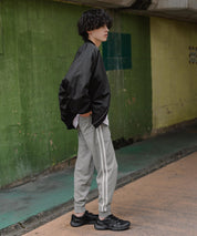 KANGOL カンゴール 別注コラボ 無地＆サイドライン ワンポイントロゴ刺繍ポンチスウェットスリムイージージョガーパンツ 16001
