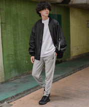 KANGOL カンゴール 別注コラボ 無地＆サイドライン ワンポイントロゴ刺繍ポンチスウェットスリムイージージョガーパンツ 16001