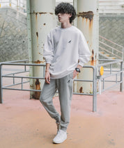 KANGOL カンゴール 別注コラボ 無地＆サイドライン ワンポイントロゴ刺繍ポンチスウェットスリムイージージョガーパンツ 16001