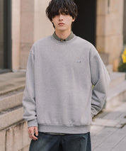 PENNEYS ぺニーズ 別注コラボ オーバーサイズ裏起毛ワンポイントロゴワッペン刺繍スウェット/クルーネック長袖トレーナー 16002