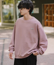 PENNEYS ぺニーズ 別注コラボ オーバーサイズ裏起毛ワンポイントロゴワッペン刺繍スウェット/クルーネック長袖トレーナー 16002