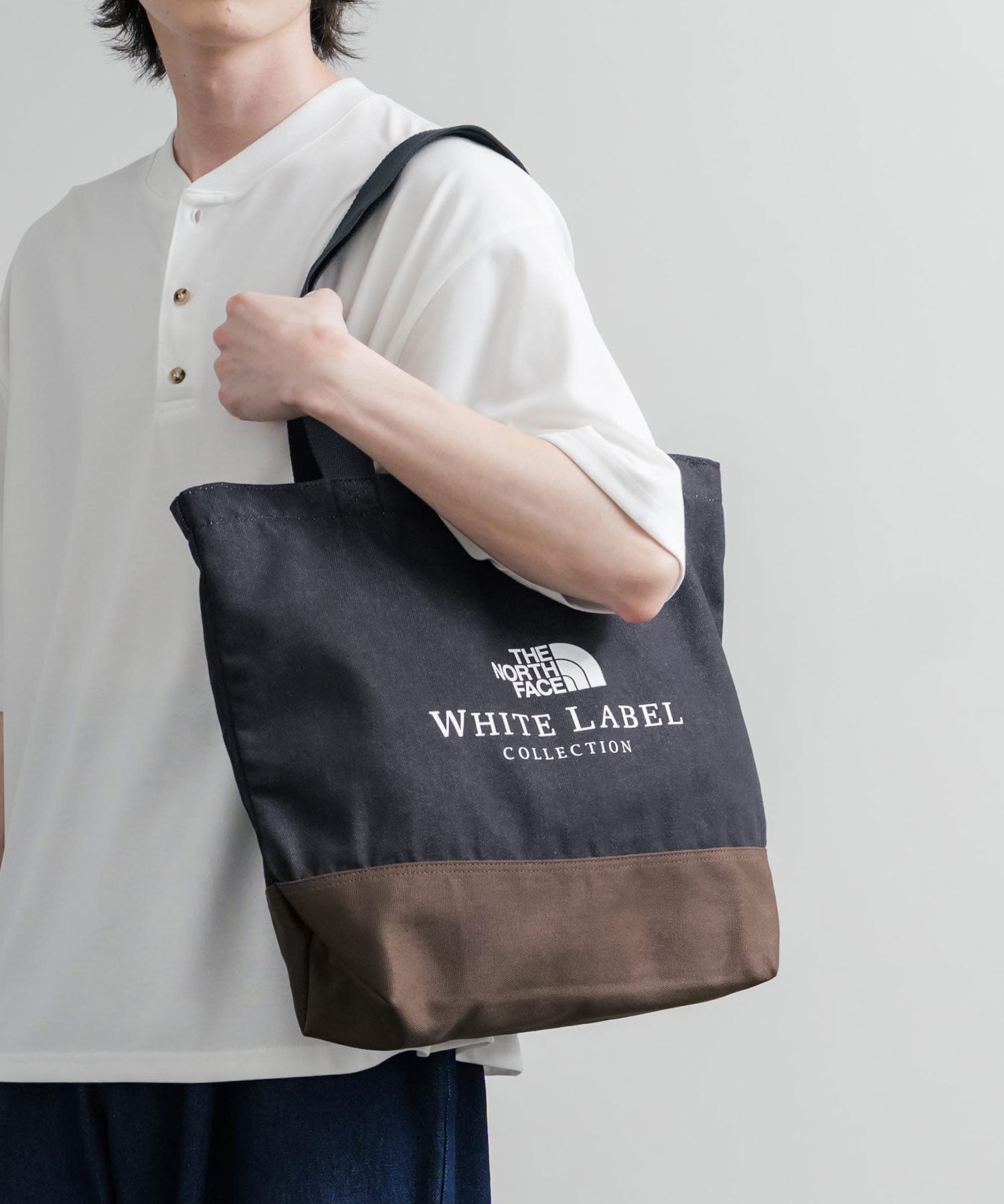 日本未展開モデル THE NORTH FACE ザ・ノースフェイス WHITE LABEL ホワイトレーベル BLOCK CANVAS BAG バイカラーキャンバストートバッグ 16015