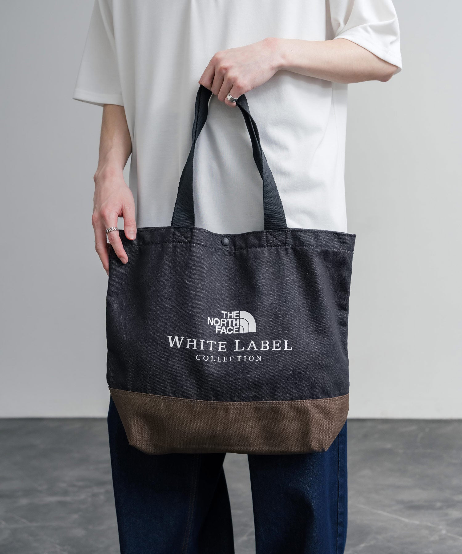 日本未展開モデル THE NORTH FACE ザ・ノースフェイス WHITE LABEL ホワイトレーベル BLOCK CANVAS BAG バイカラーキャンバストートバッグ 16015