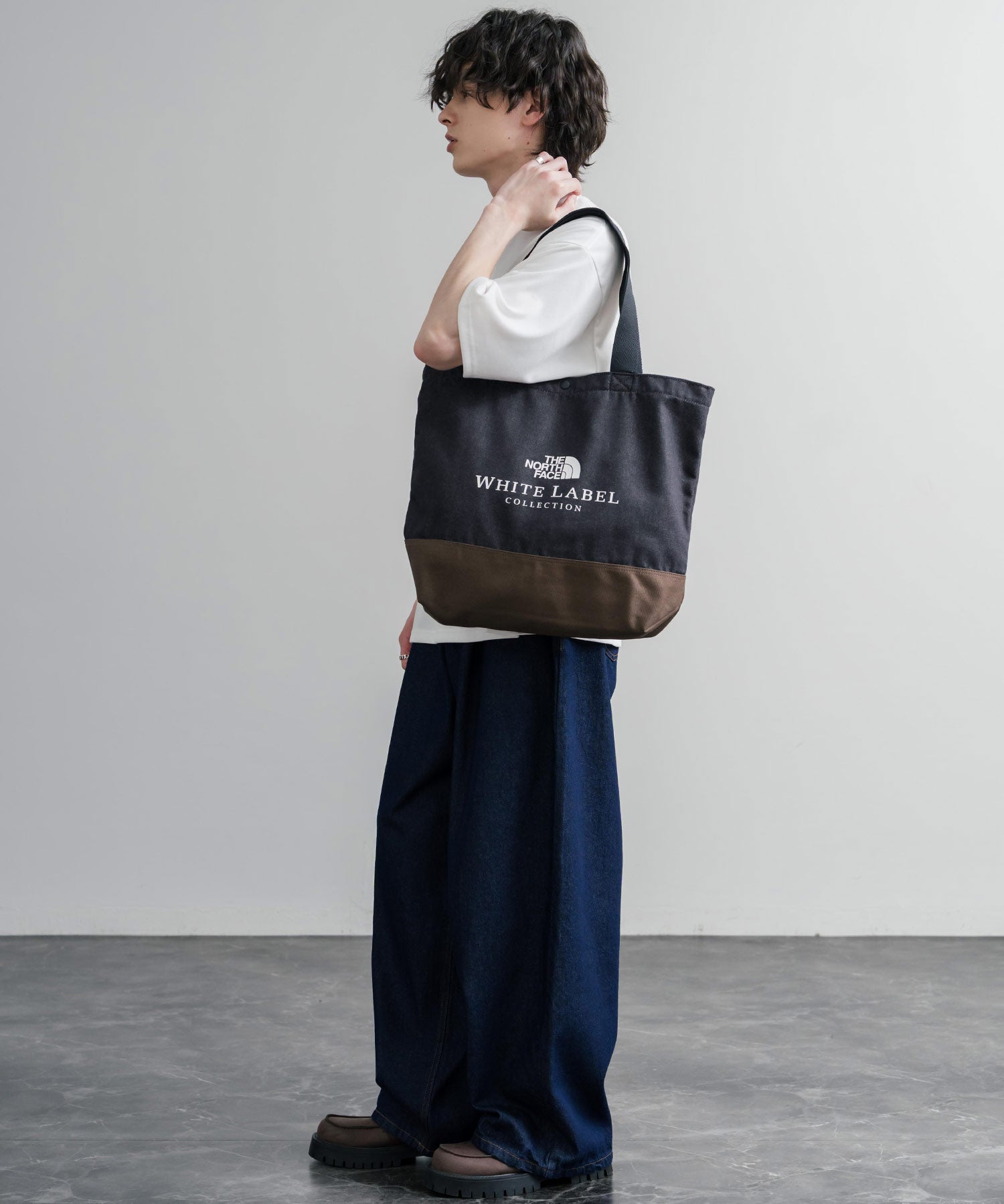 日本未展開モデル THE NORTH FACE ザ・ノースフェイス WHITE LABEL ホワイトレーベル BLOCK CANVAS BAG バイカラーキャンバストートバッグ 16015