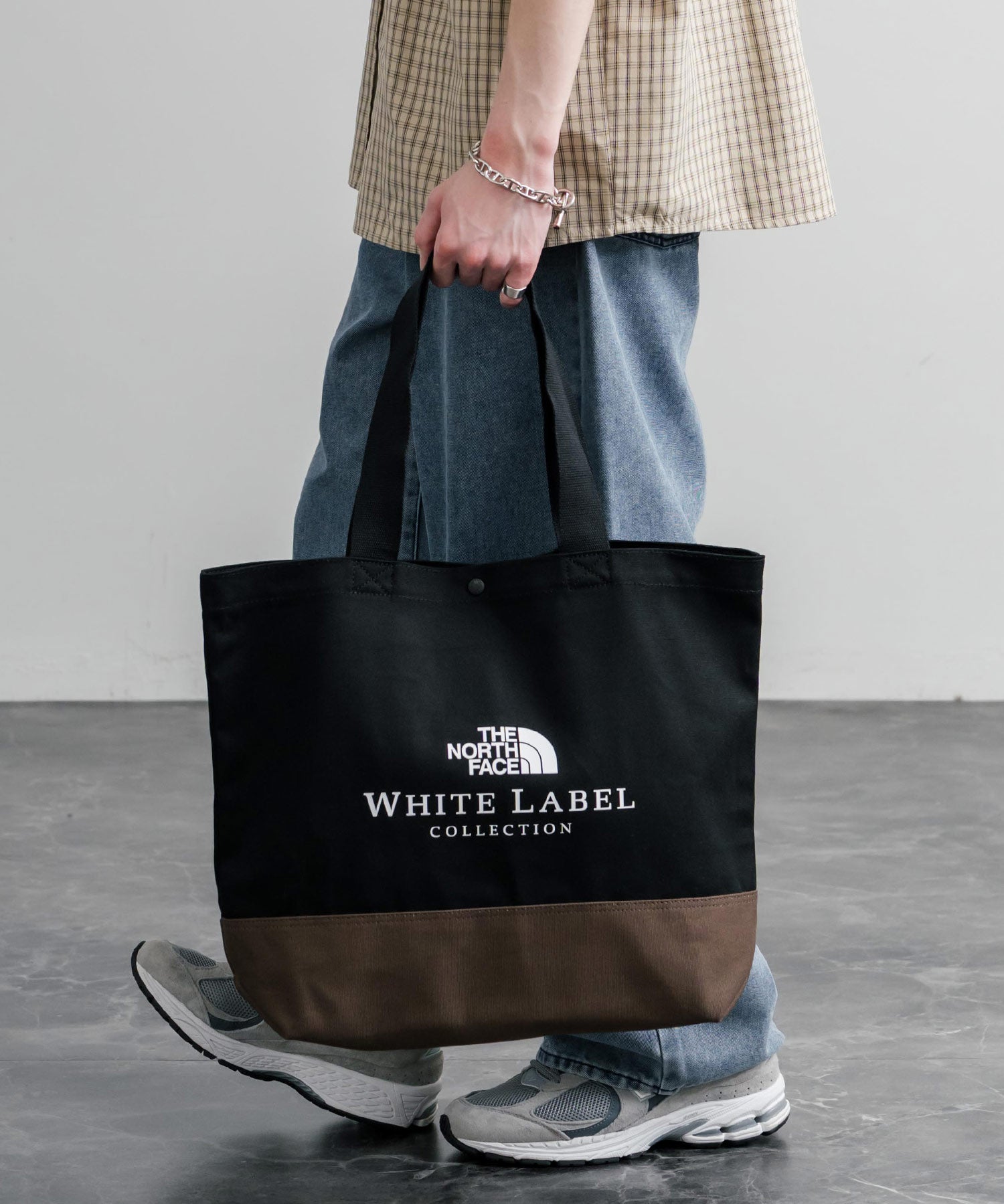 日本未展開モデル THE NORTH FACE ザ・ノースフェイス WHITE LABEL ホワイトレーベル BLOCK CANVAS BAG バイカラーキャンバストートバッグ 16015