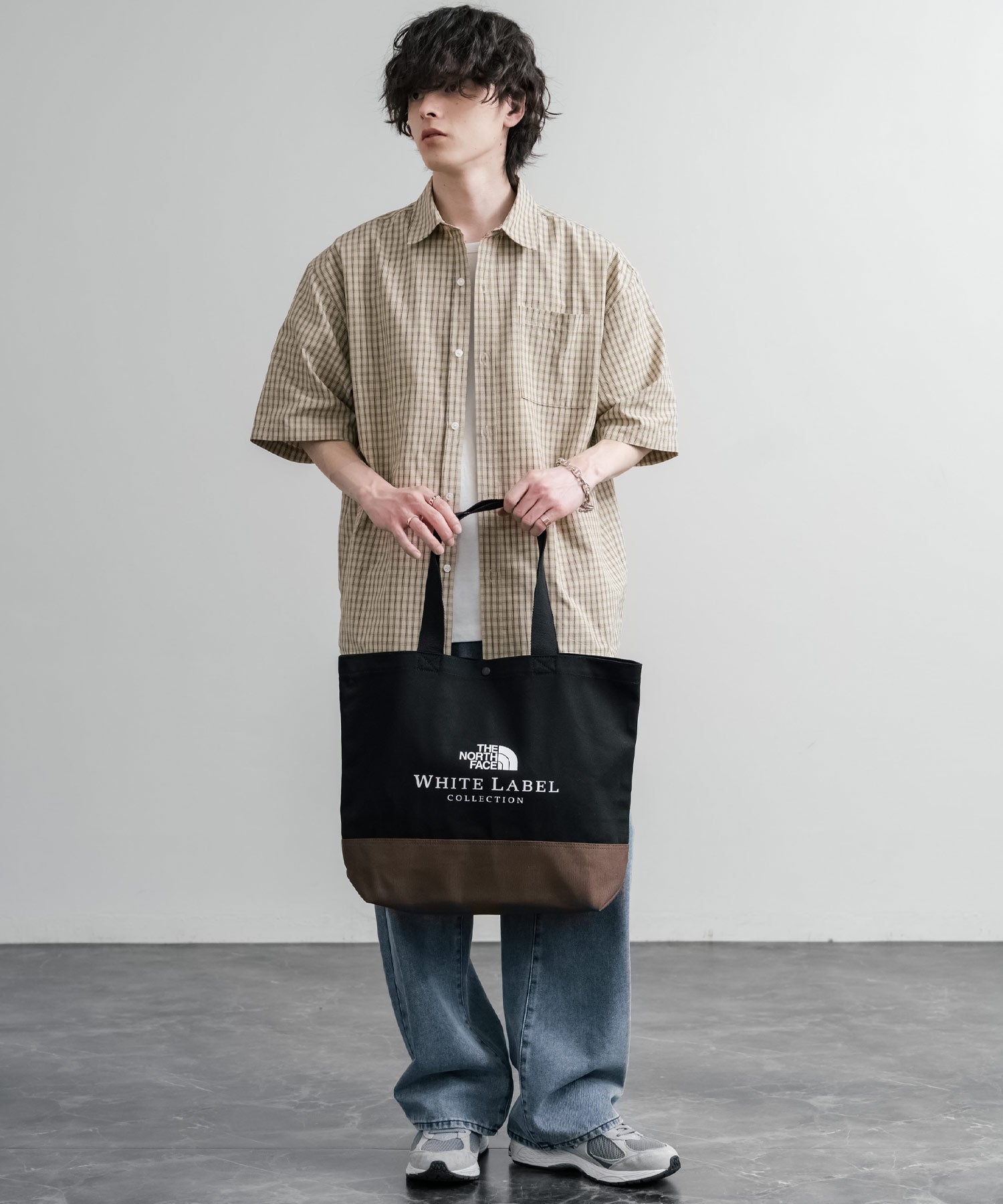 日本未展開モデル THE NORTH FACE ザ・ノースフェイス WHITE LABEL ホワイトレーベル BLOCK CANVAS BAG バイカラーキャンバストートバッグ 16015