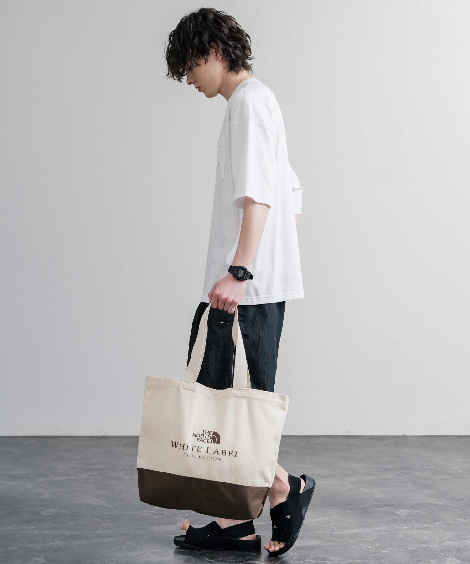 日本未展開モデル THE NORTH FACE ザ・ノースフェイス WHITE LABEL ホワイトレーベル BLOCK CANVAS BAG バイカラーキャンバストートバッグ 16015