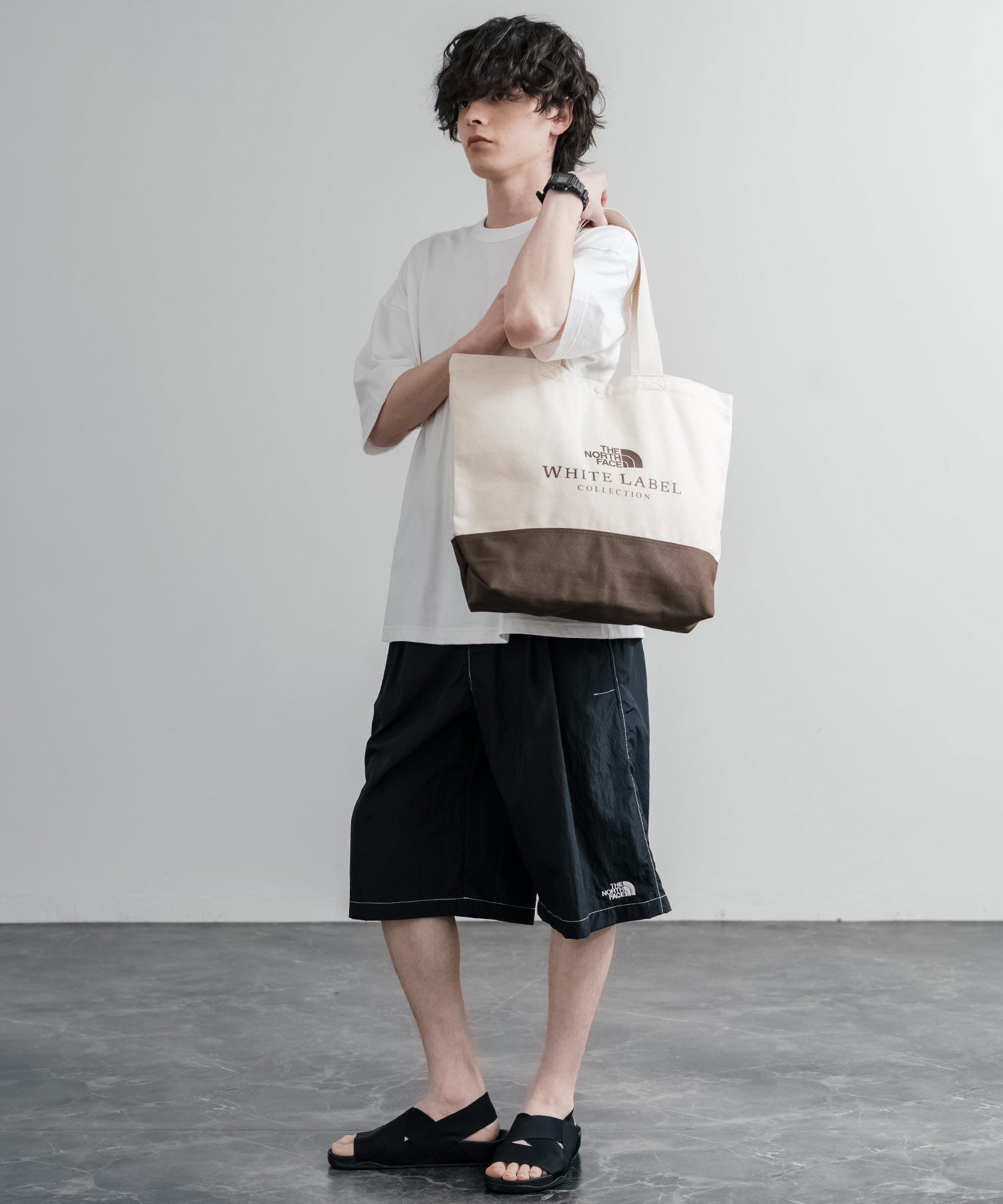 日本未展開モデル THE NORTH FACE ザ・ノースフェイス WHITE LABEL ホワイトレーベル BLOCK CANVAS BAG バイカラーキャンバストートバッグ 16015