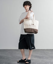 日本未展開モデル THE NORTH FACE ザ・ノースフェイス WHITE LABEL ホワイトレーベル BLOCK CANVAS BAG バイカラーキャンバストートバッグ 16015