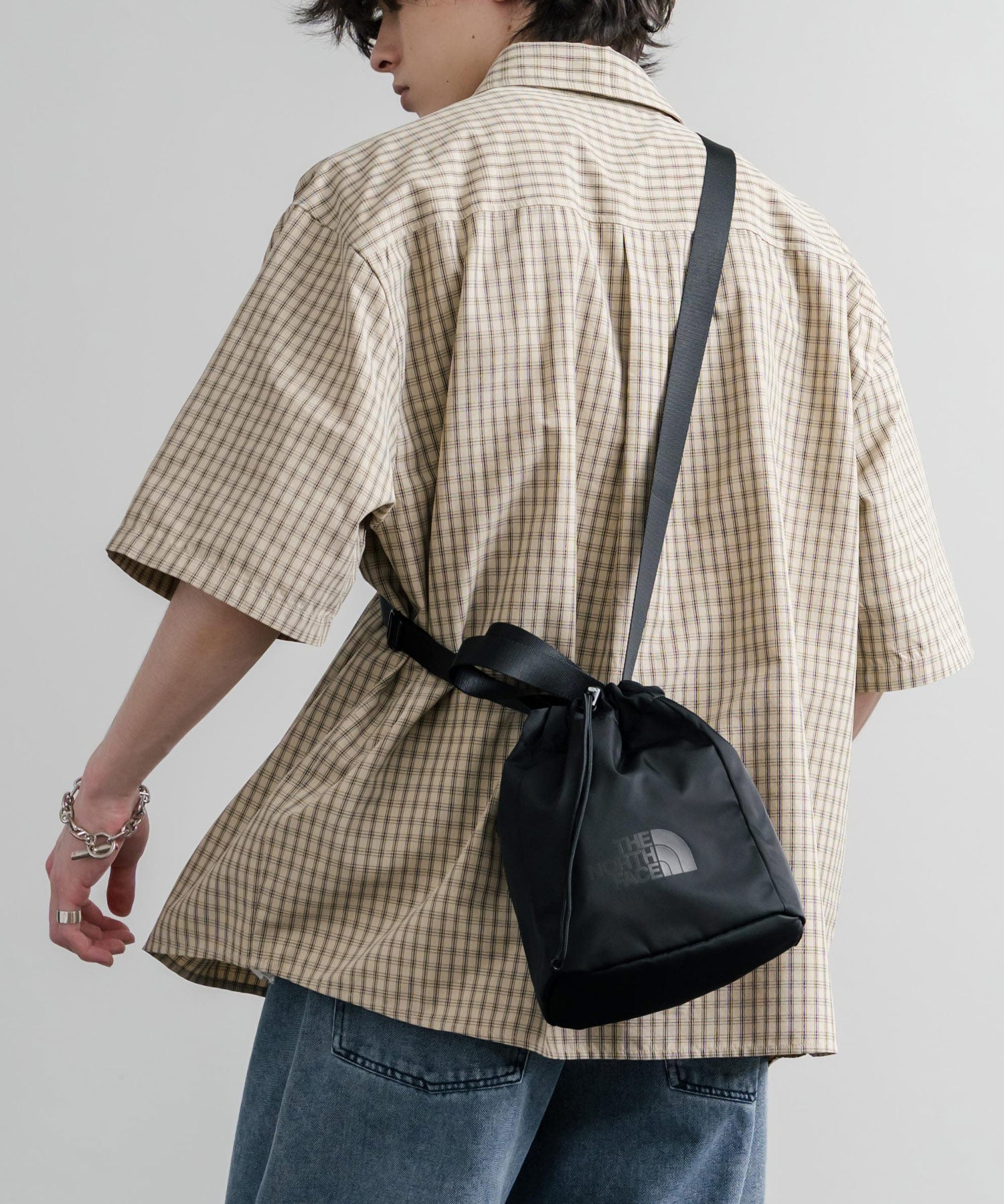 日本未展開モデル THE NORTH FACE ザ・ノースフェイス WHITE LABEL ホワイトレーベル BONNEY BUCKET BAG MINI 2WAYミニバケットバッグ/ショルダー巾着 16018