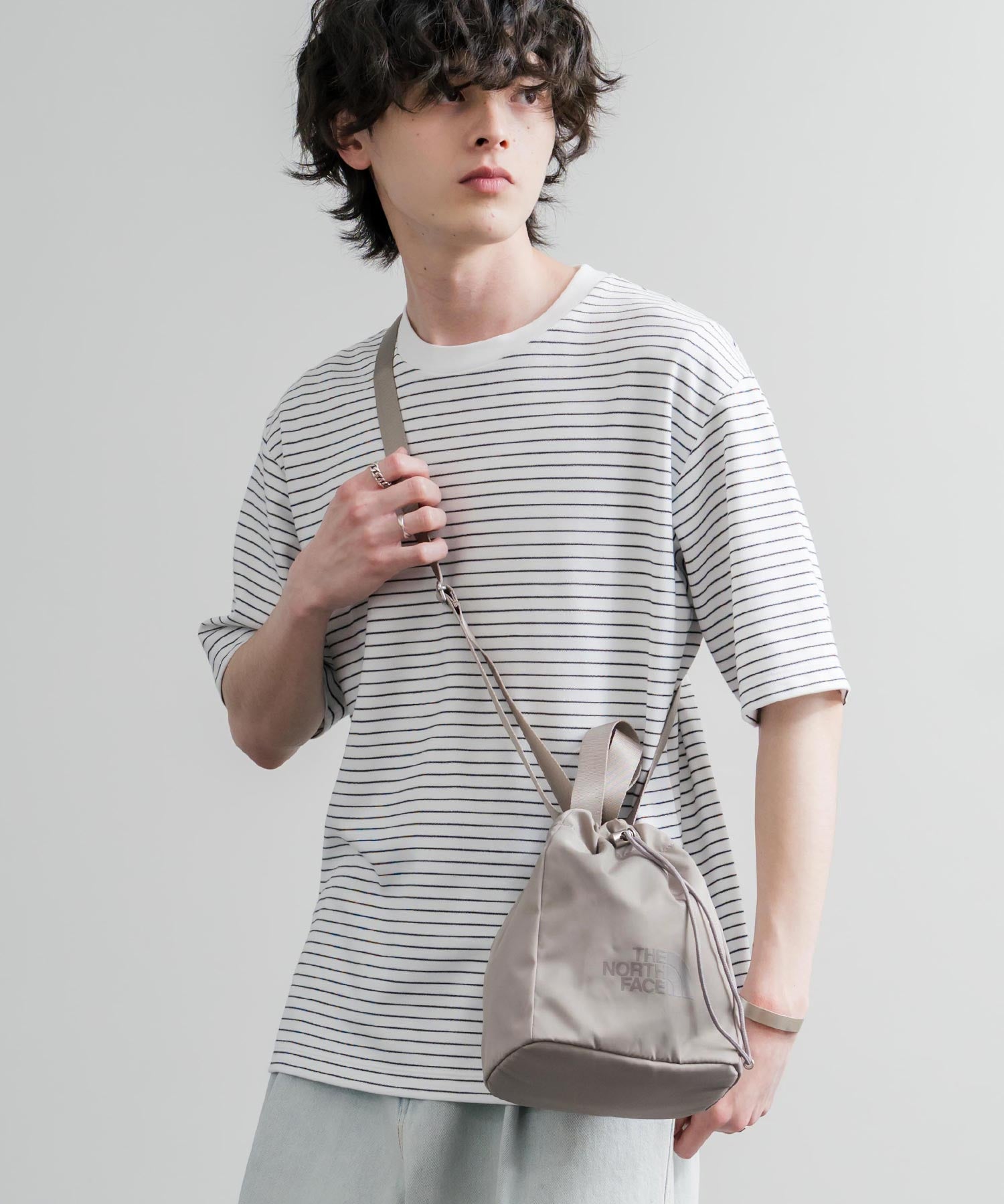 日本未展開モデル THE NORTH FACE ザ・ノースフェイス WHITE LABEL ホワイトレーベル BONNEY BUCKET BAG MINI 2WAYミニバケットバッグ/ショルダー巾着 16018