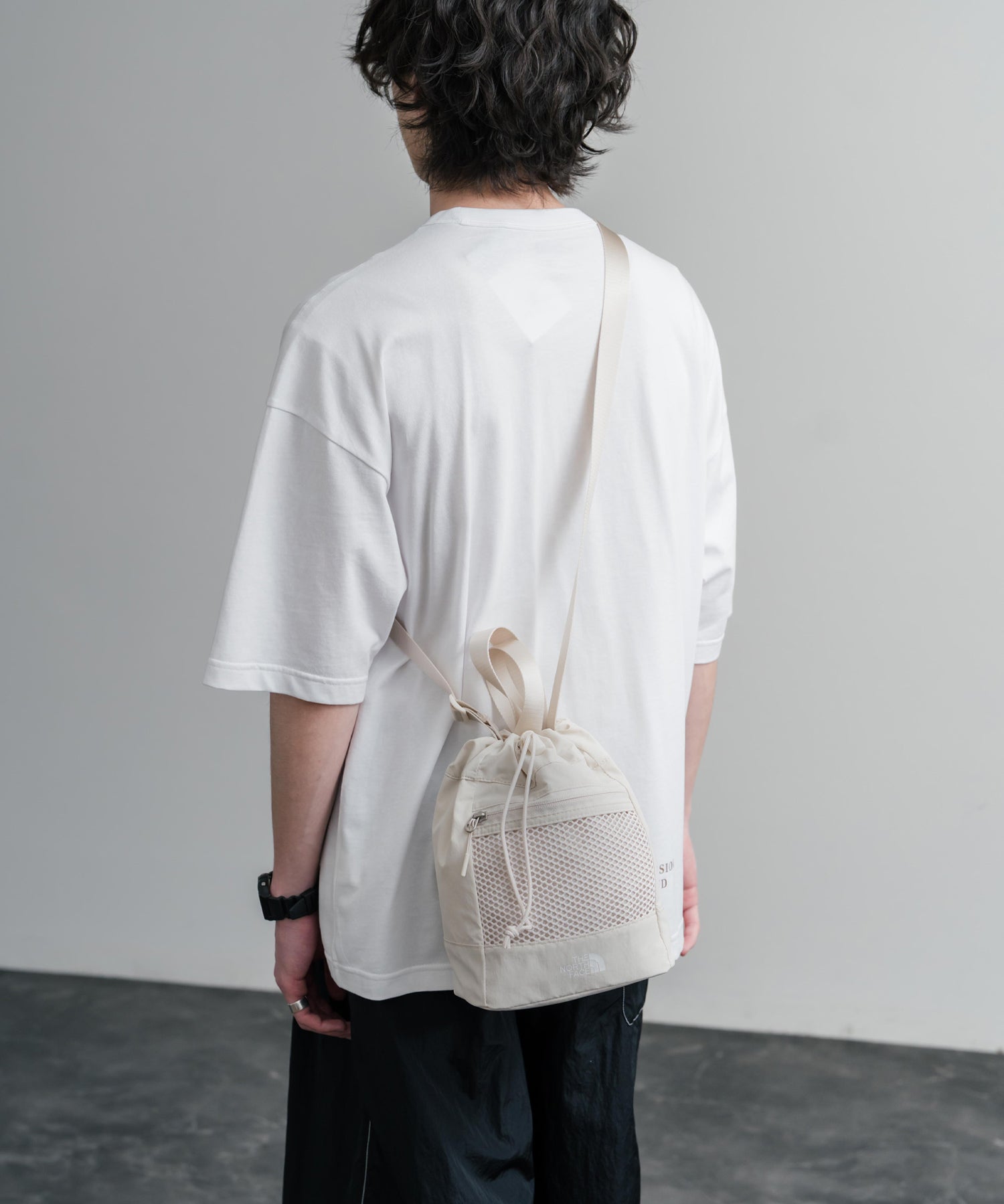 日本未展開モデル THE NORTH FACE ザ・ノースフェイス WHITE LABEL ホワイトレーベル LINDEN MESH BUCKET BAG MINI 2WAYバケットショルダーバッグ/ハンドバッグ 16019
