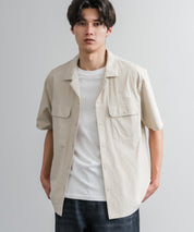 THE NORTH FACE ザ・ノースフェイス M'S KANTE SHIRTS　ワンポイントロゴ刺繍胸ポケット付き半袖オープンカラーシャツ 16020