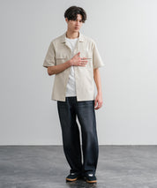 THE NORTH FACE ザ・ノースフェイス M'S KANTE SHIRTS　ワンポイントロゴ刺繍胸ポケット付き半袖オープンカラーシャツ 16020