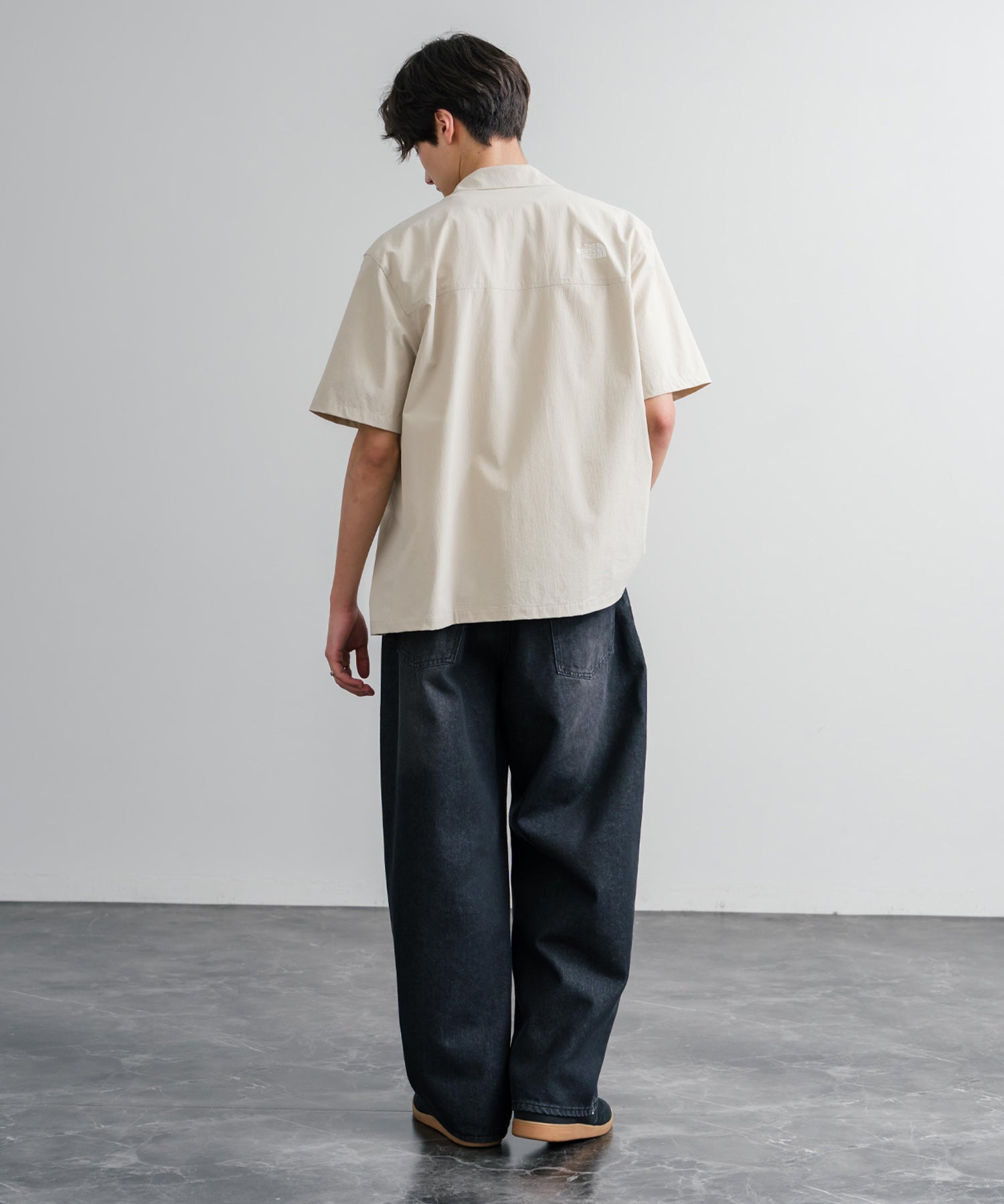 THE NORTH FACE ザ・ノースフェイス M'S KANTE SHIRTS　ワンポイントロゴ刺繍胸ポケット付き半袖オープンカラーシャツ 16020