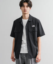 THE NORTH FACE ザ・ノースフェイス M'S KANTE SHIRTS　ワンポイントロゴ刺繍胸ポケット付き半袖オープンカラーシャツ 16020