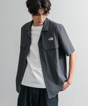 THE NORTH FACE ザ・ノースフェイス M'S KANTE SHIRTS　ワンポイントロゴ刺繍胸ポケット付き半袖オープンカラーシャツ 16020