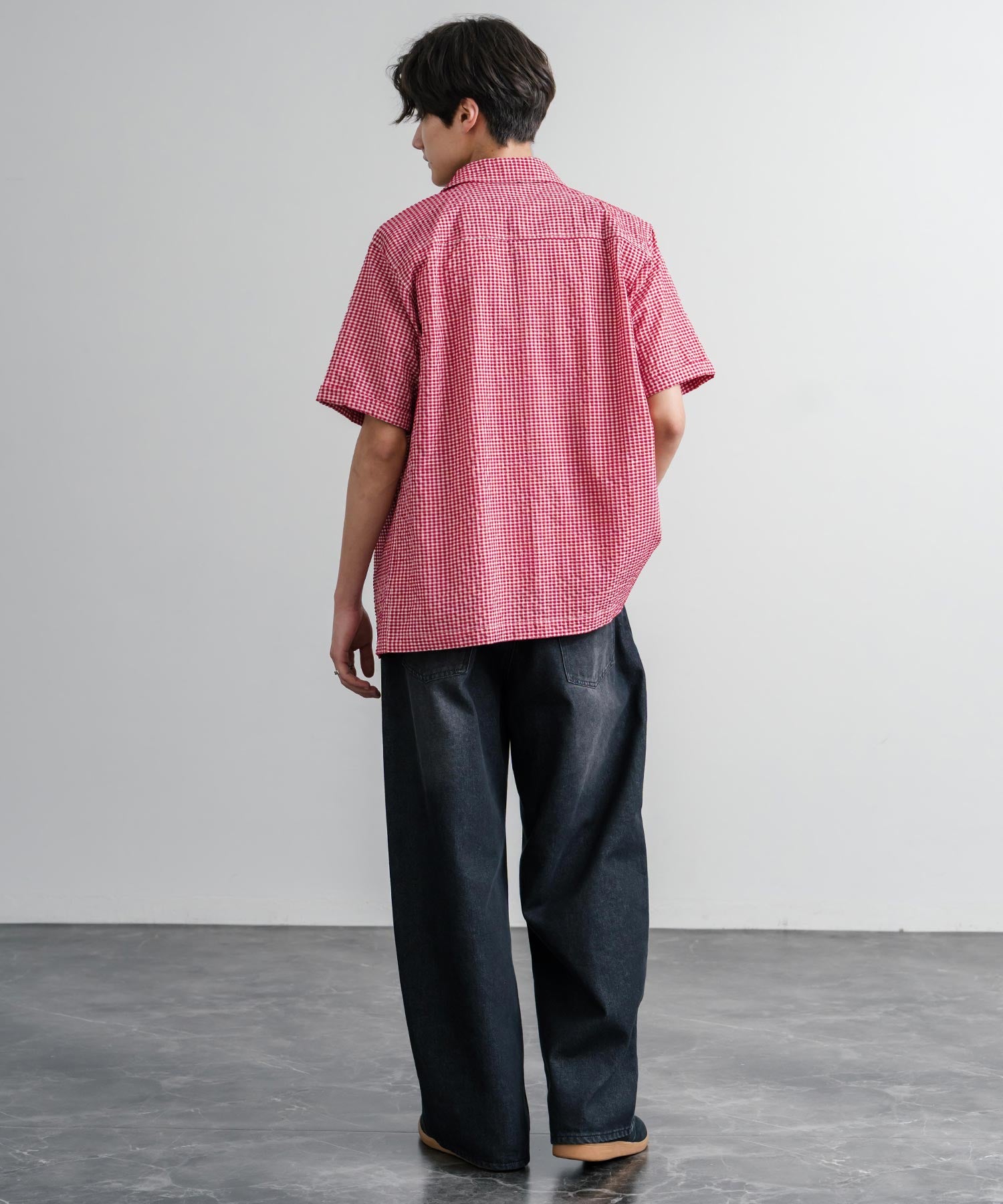 【美品】MANUAL LABOUR ギンガムチェック ジャケット 赤 レッド 美品】MANUAL LABOUR ギンガムチェック ジャケット 赤 レッドの通販 by