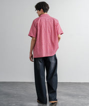 THE NORTH FACE ザ・ノースフェイス M'S TRAVELER CHECK S/S SHIRTS ワンポイントロゴ刺繍ギンガムチェック柄半袖シャツ 16021