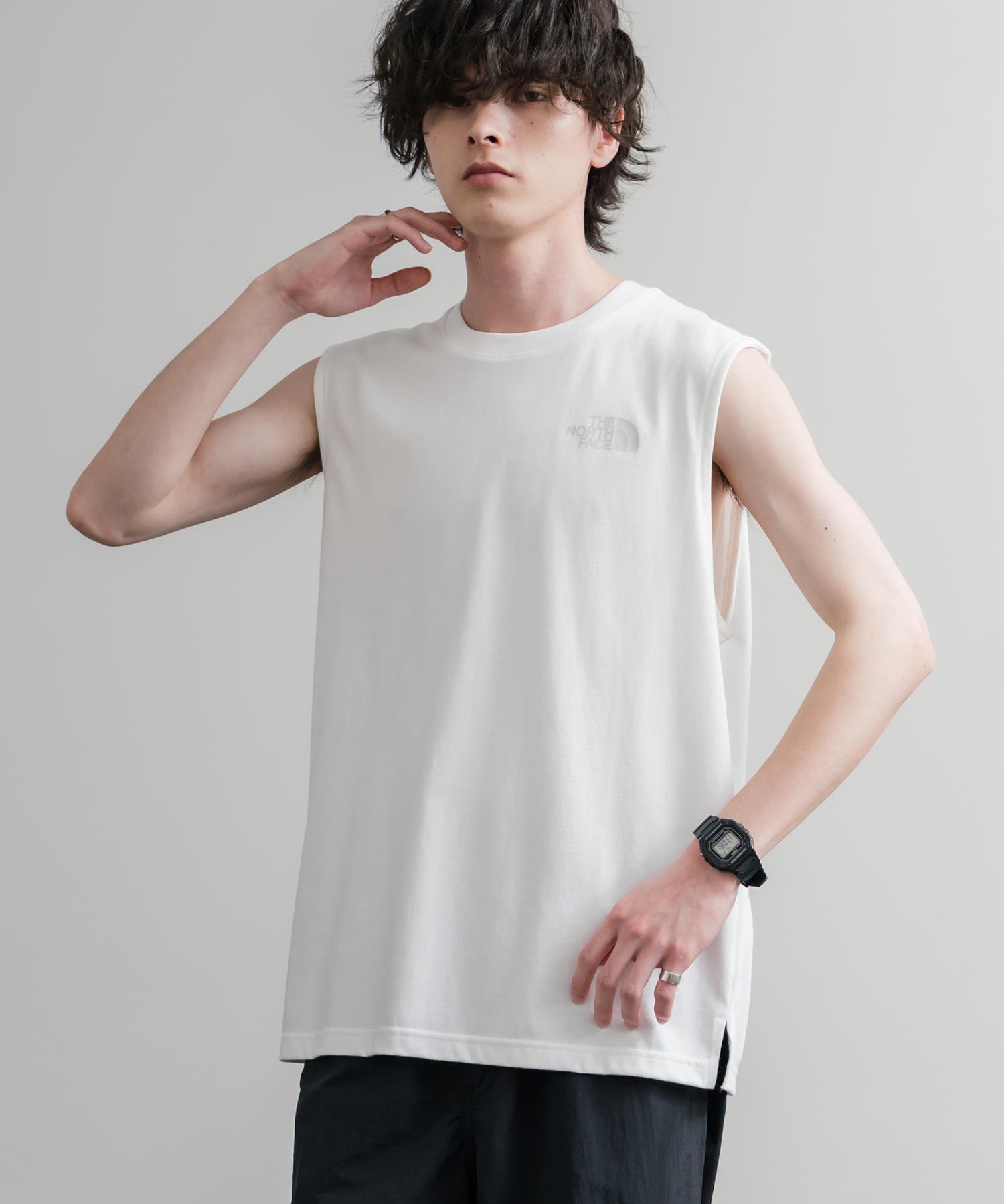THE NORTH FACE M’S BASK SLEEVELESS 接触冷感バックグラフィックプリントノースリーブ 16022