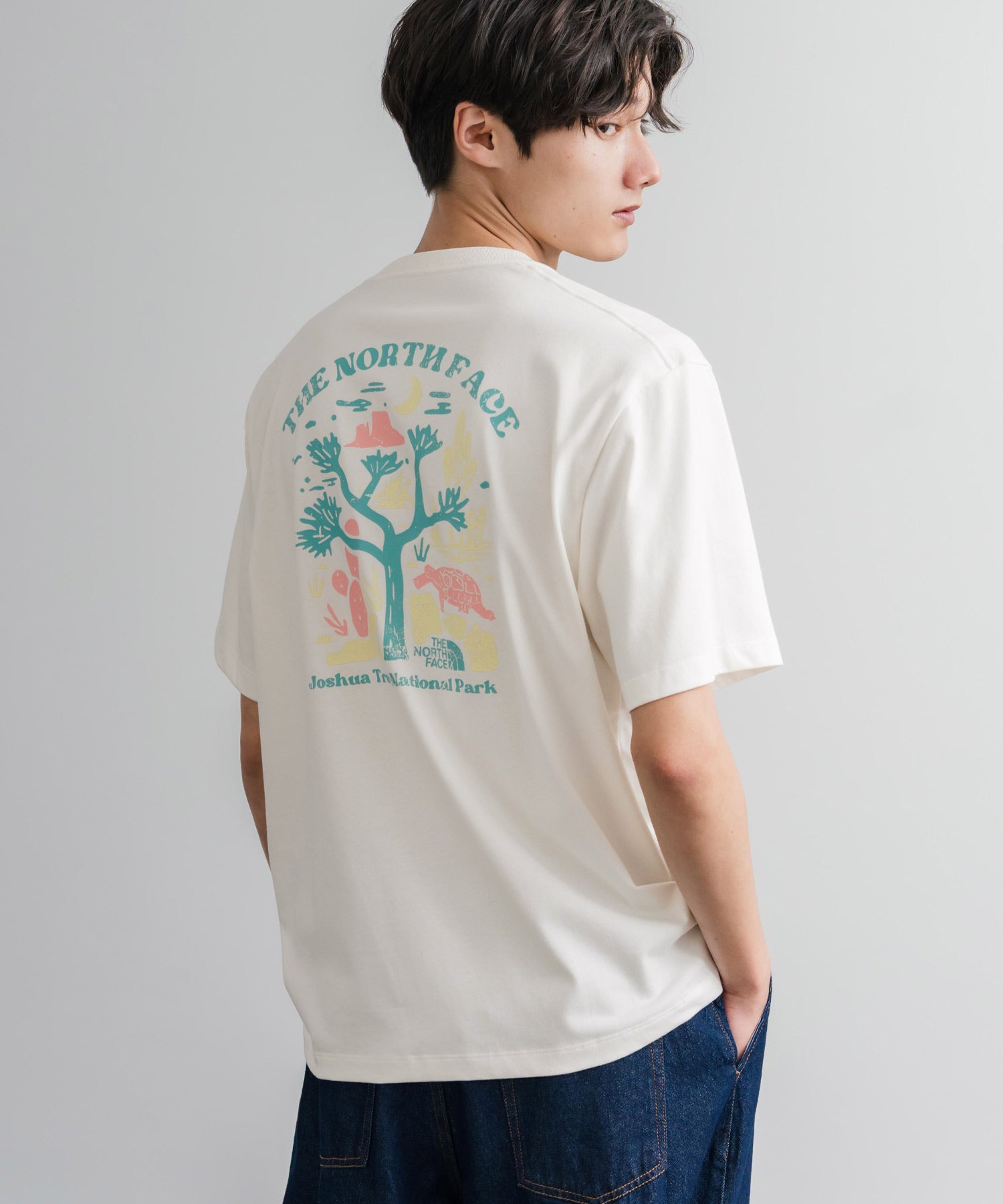 THE NORTH FACE ザ・ノースフェイス M'S EVERGREEN S/S R/TEE 1 バックプリント半袖クルーネックTシャツ 16023