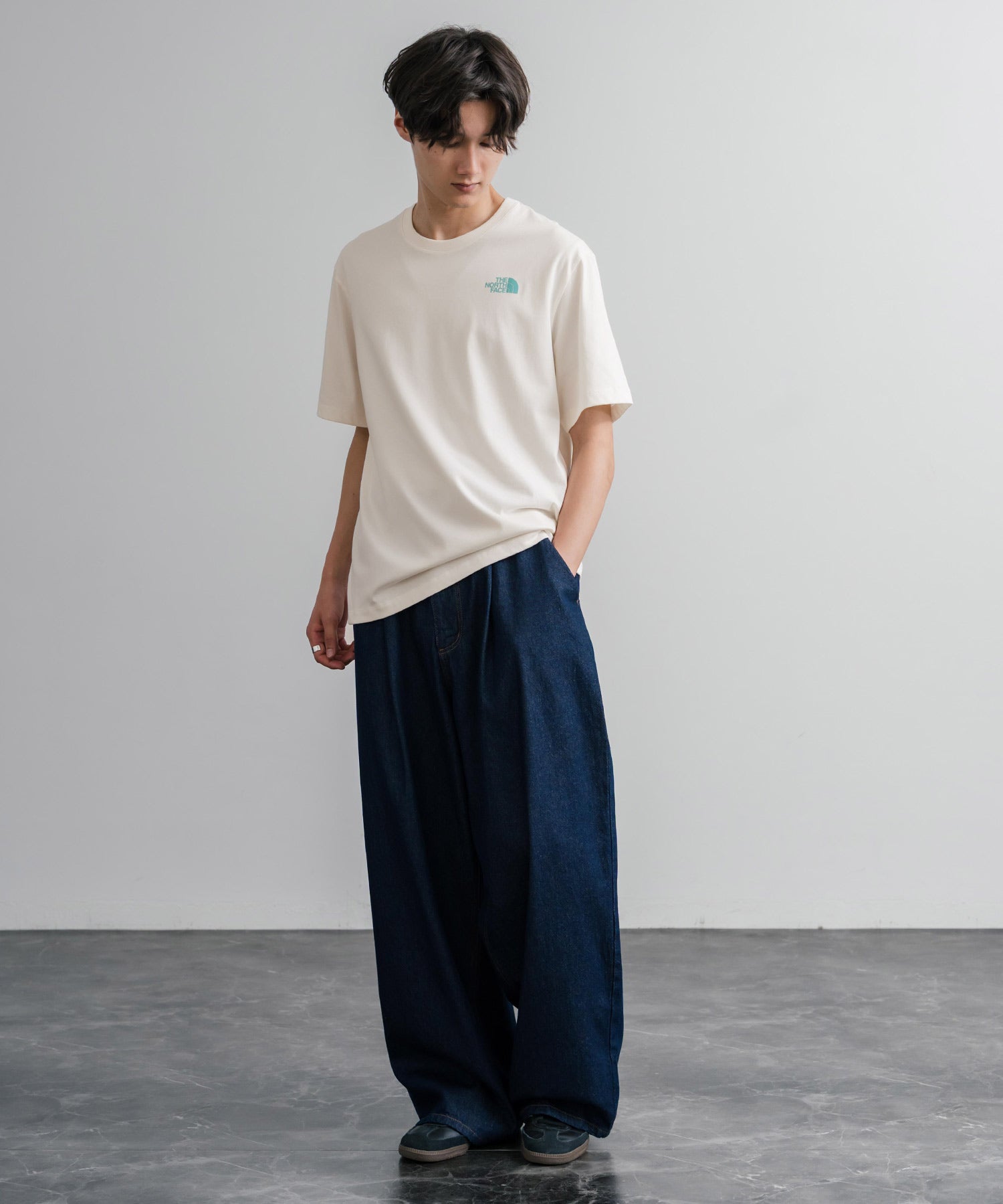 THE NORTH FACE ザ・ノースフェイス M'S EVERGREEN S/S R/TEE 1 バックプリント半袖クルーネックTシャツ 16023