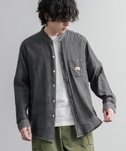 KRIFF MAYER クリフメイヤー オーバーサイズエアーライトデニムバンドカラー長袖シャツ 2555107 16028