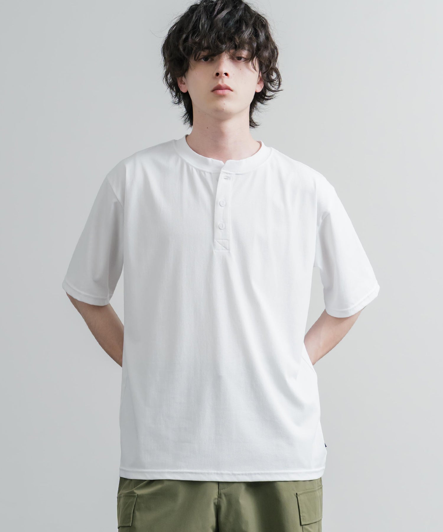 KRIFF MAYER クリフメイヤー 接触冷感・UVカット 夏季GO！TEE ヘンリー