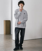 UMBRO アンブロ 別注コラボ オーバーサイズ裏起毛ワンポイントロゴ刺繍クルーネック長袖スウェット 16031