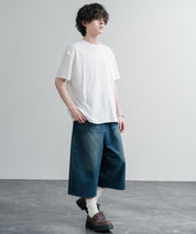 Upscape Audience アップスケープオーディエンス 日本製 国産ビッグサイズリメイクUSAファブリックポケット付き半袖Tシャツ AUD6739 16035