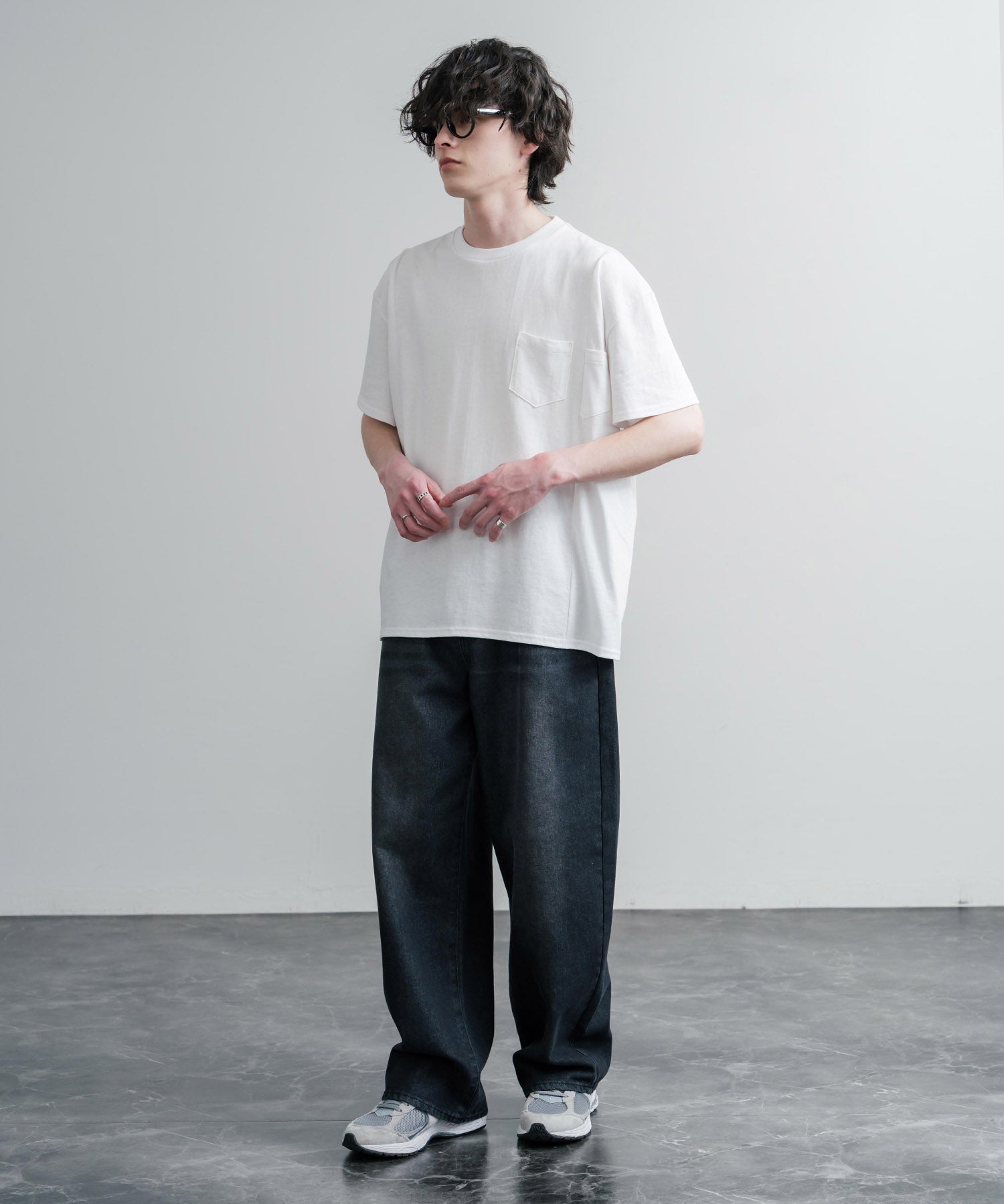 Upscape Audience アップスケープオーディエンス 日本製 国産ビッグサイズリメイクUSAファブリックポケット付き半袖Tシャツ AUD6739 16035