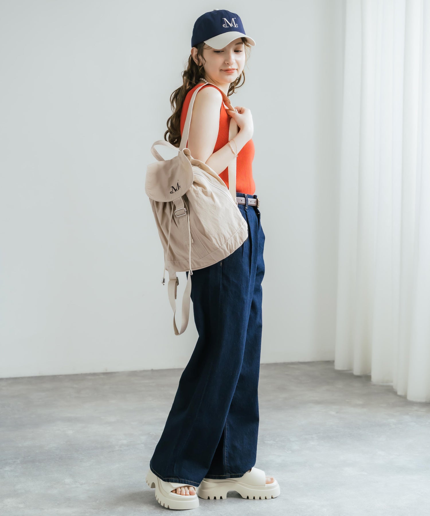 MUCENT MUTE MINI BACK PACK ロゴ刺繍バックパック ミニリュック 16037