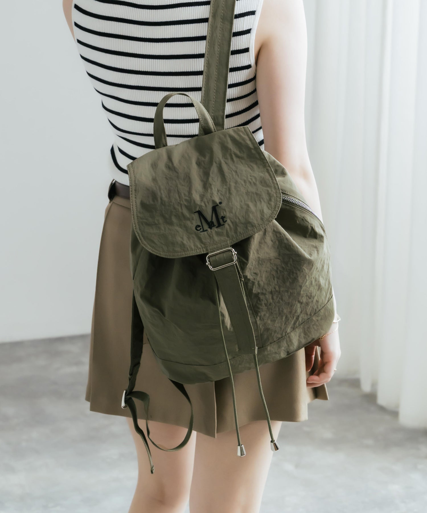 MUCENT MUTE MINI BACK PACK ロゴ刺繍バックパック ミニリュック 16037