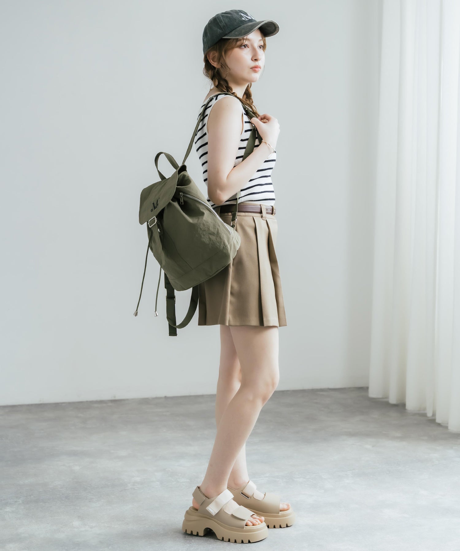 MUCENT MUTE MINI BACK PACK ロゴ刺繍バックパック ミニリュック 16037