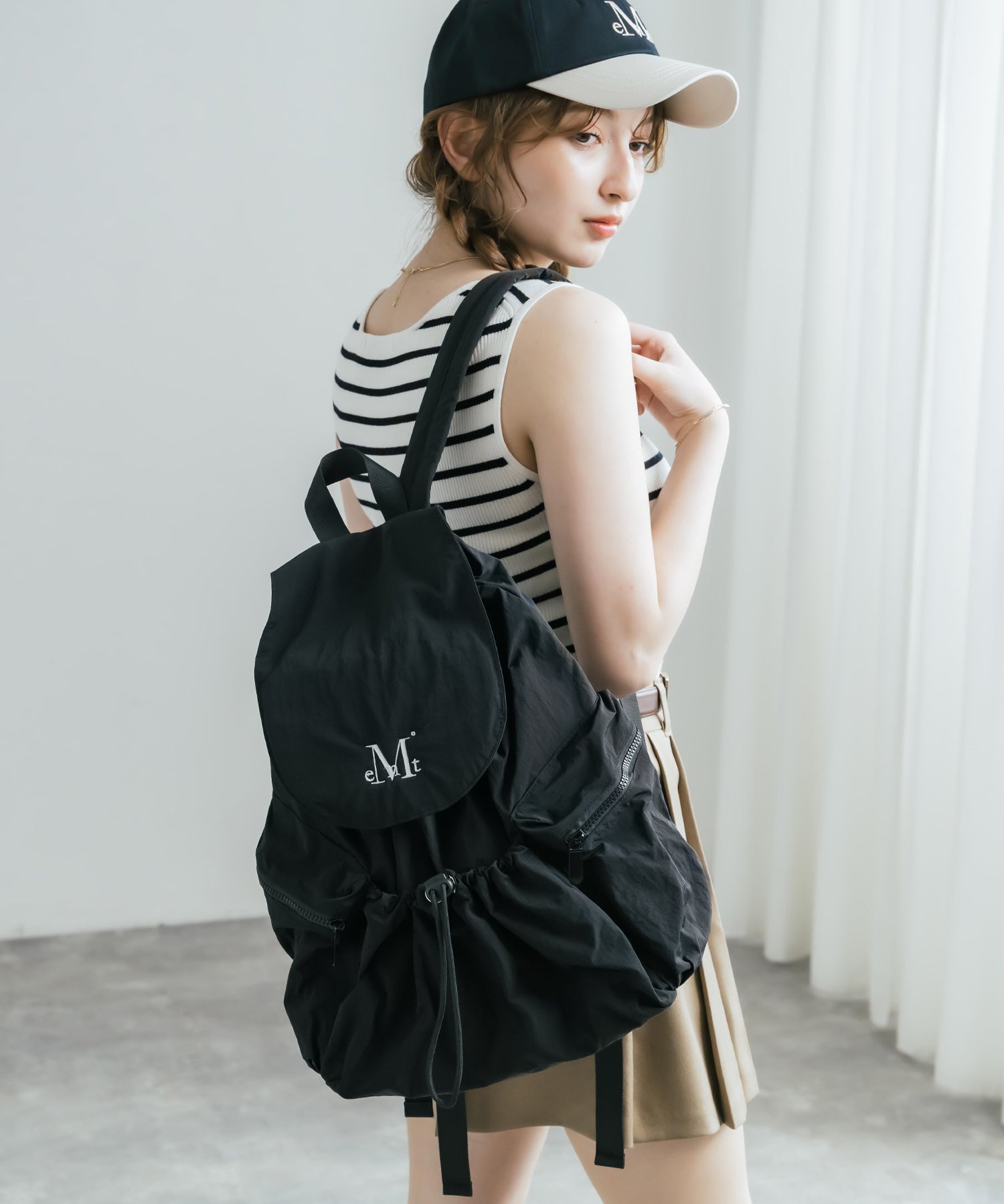 MUCENT TEENS BACK PACK ロゴ刺繍バックパック リュック 16038
