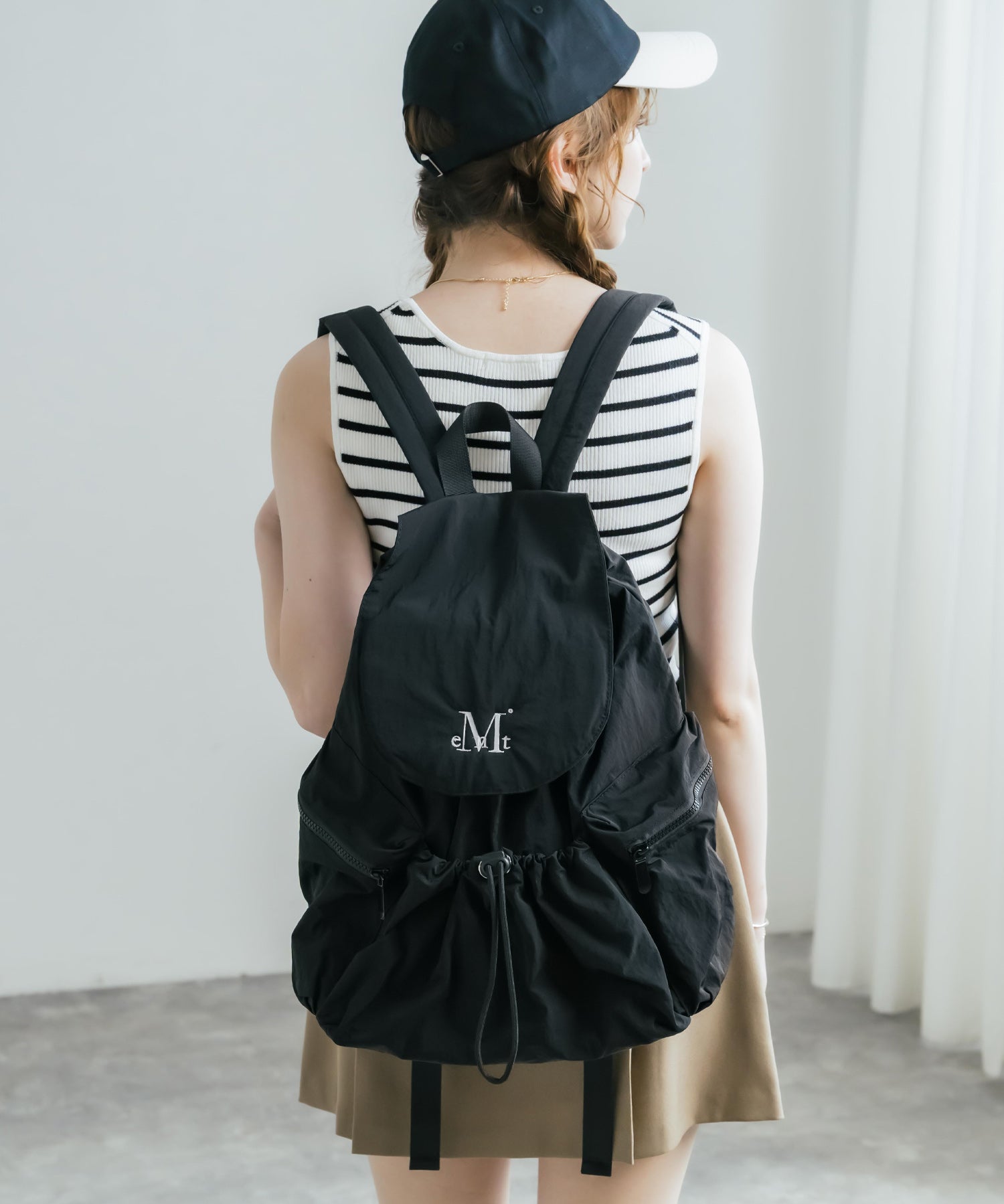 MUCENT TEENS BACK PACK ロゴ刺繍バックパック リュック 16038