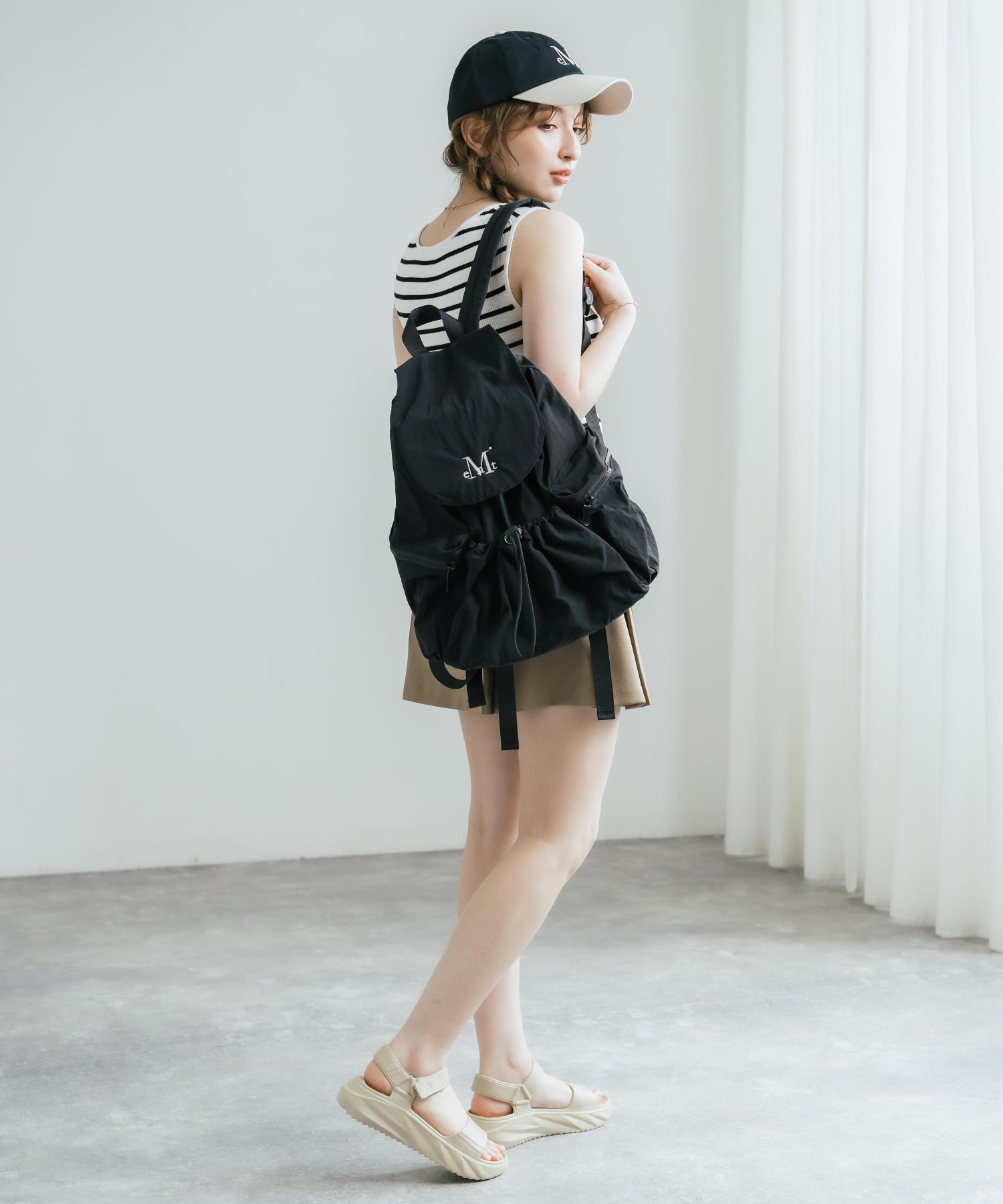 MUCENT TEENS BACK PACK ロゴ刺繍バックパック リュック 16038
